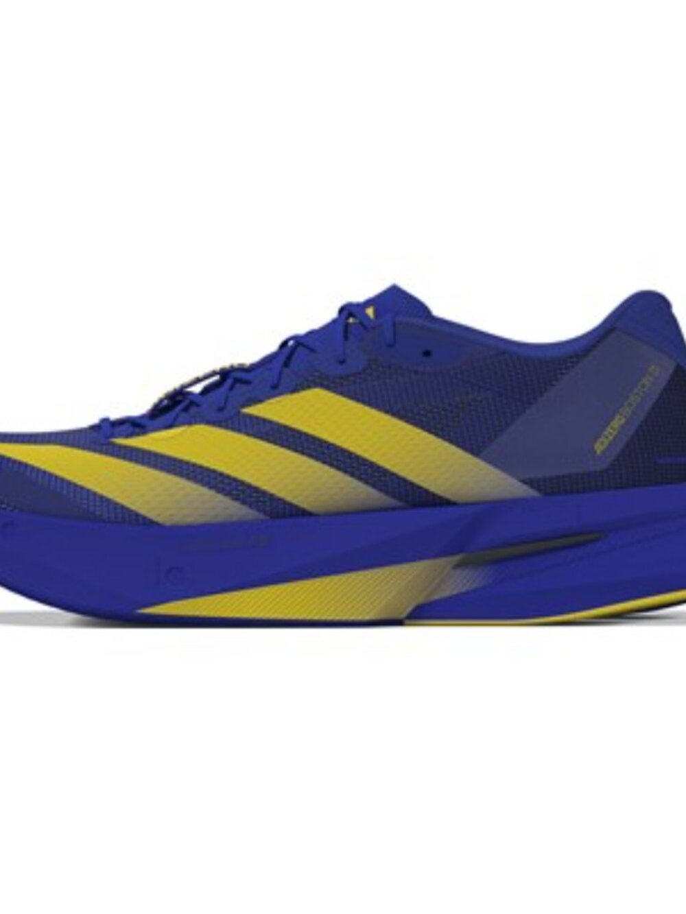 Adidas - Mens Adizero Boston Low Top Sneakers, size 8 US mens, color blue/yellow